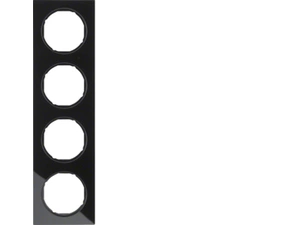 HAG 10142216 Rámeček 4-násobný, Berker R.3, sklo, černá