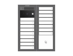 DV SYSTEM: 14 až 17 tlačítek + KAMERA + BOD Lite: čtečka RFID čipů MIFARE 13,56MHz (3M+3M) - Do zdi