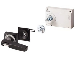 EATON 100670 NZM4-XTVDV-60-NA Ovl.rukojeť s dveřní spojkou, černá/šedá, blok.dveří, uzamykatelná, NZ