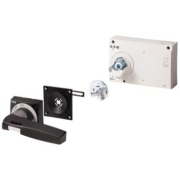 EATON 100670 NZM4-XTVDV-60-NA Ovl.rukojeť s dveřní spojkou, černá/šedá, blok.dveří, uzamykatelná, NZ