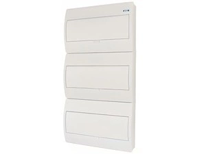 Rozvodnice nástěnná EATON 281695 BC-O-3/54-TW-ECO, bílé plast. dveře, 3 řady, 54 modulů
