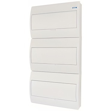 Rozvodnice nástěnná EATON 281695 BC-O-3/54-TW-ECO, bílé plast. dveře, 3 řady, 54 modulů