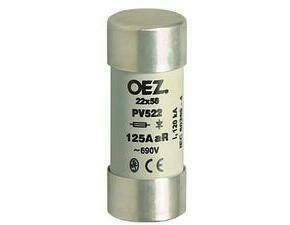Pojistková vložka OEZ:13790 PV522 25A gR, Un AC 690 V / DC 700 V, velikost 22x58, gR -