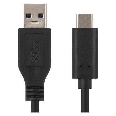 Kabel USB EMOS SM7021BL, 3.0, USB-A/USB-C, černá, 1 m