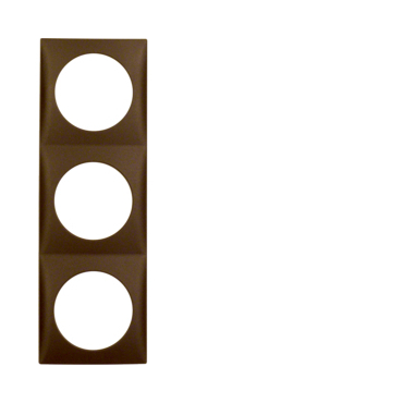 HAG 918192511 Rámeček 3-násobný, Integro Flow, hnědá, mat