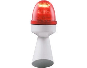 SCHM SIR-40703 houkačka s opt. signalizací, 240 VAC, trv. tón, SLEM F, rudá, 40703