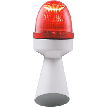 SCHM SIR-40703 houkačka s opt. signalizací, 240 VAC, trv. tón, SLEM F, rudá, 40703