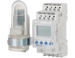 EATON 196847 SRCD1COD Soumrakový spínač s externím čidlem+hodinami, 1přep kontakt, 230V, 16A
