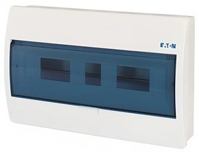 Rozvodnice nástěnná EATON 280348 BC-O-1/18-ECO, průhledné plast. dveře, 1 řada, 18 modulů