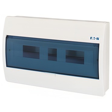 Rozvodnice nástěnná EATON 280348 BC-O-1/18-ECO, průhledné plast. dveře, 1 řada, 18 modulů