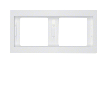 HAG 13637009 Rámeček 2-násobný vodorovný, Berker K.1, bílá, lesk