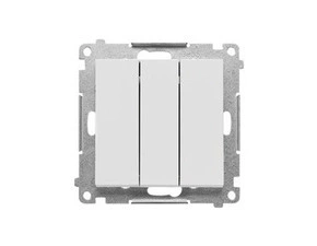 SIMON TP31L.01/114 Ovladač zapínací 3 násobný s LED podsvětlením (přístroj se 3 kryty), řazení 1/0So