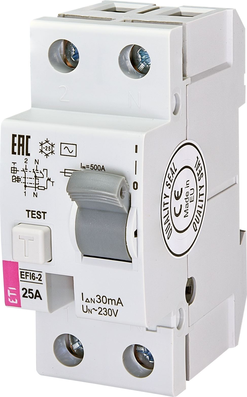 Chránič dvoupolový ETI 002061251 EFI6-P2 AC 25/0.03