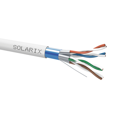Kabel datový SOLARIX SXKD-6A-FFTP-LSOH, CAT6A, FFTP, LSOH, Dca s2 d2 a1, 500m, šedý