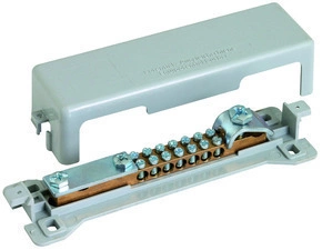 DEHN 563050  Ekvipotenciální přípojnice s krytem 7x 2,5-16mm2, pásek 30x3,5mm, prům. 7-10mm DEHN DEHN