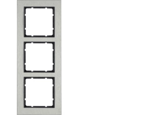 HAG 10233606 Rámeček 3-násobný, vodorovný, Berker B.7, ušlecht. ocel/antracit