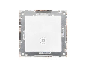 Ovladač zapínací SIMON 55 TS1L.01/111, orient. LED, řazení 1/0So, 10A/250V~, bezšr., bílá mat