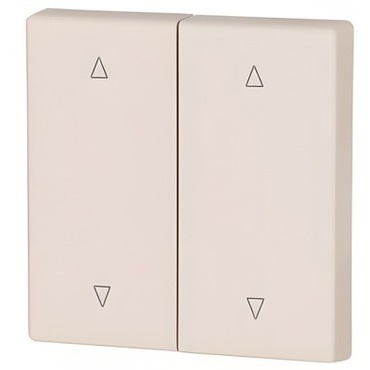 EATON 147618 CWIZ-02/22 Kryt RF tlačítka 2x1/2 55x55mm, Nahoru-dolů, Krémová, matná