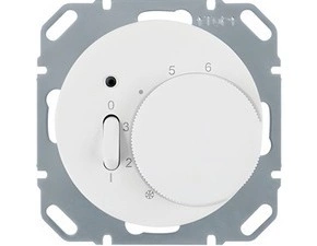 HAG 20302089 Termostat, pokojový se spínacím kontaktem, centrálním dílem, vypínačem a LED, Berker R.