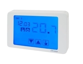 EL 1008026 Termostat ORBIS CHRONOS, pokojový, digitální-dotykový, bílý, 5A, 250V AC (bal.1)
