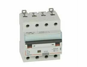 Chránič kombinovaný LEGRAND 411186 DX3 KOMB. 4P C16 30MA AC 6KA