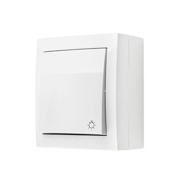 Ovladač zapínací SIMON ACS1/11, IP44, řazení 1/0, 10 A/250 V~, šroubové svorky, bílá