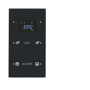 HAG 75642155 Dotykový sensor 2-násobný s termostatem, Berker R.3, sklo, černá