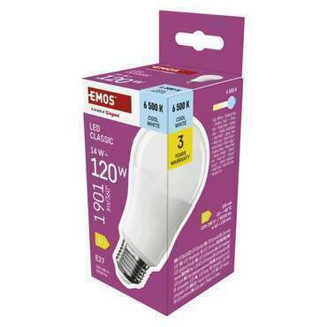 EMOS ZQ5D77 LED CLS A60 14W(120W) 1901lm E27 CW
