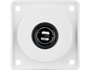 HAG 945172509 Zásuvka, 12-24 V, 16 A, násuvné kontakty, Integro přístroje, bílá, lesk