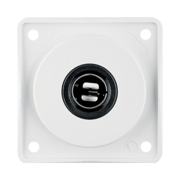 HAG 945172509 Zásuvka, 12-24 V, 16 A, násuvné kontakty, Integro přístroje, bílá, lesk