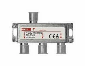 Rozbočovač anténní EMOS J0103, 1x vstup, 3x výstup, F konektor