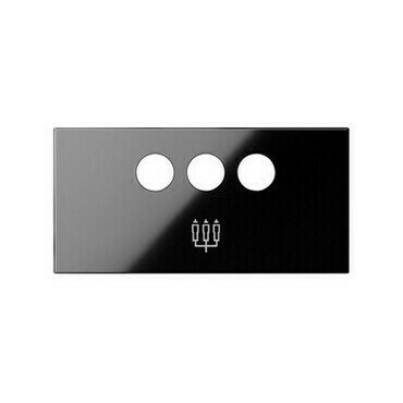 Kryt 3RCA zásuvky SIMON 10001093-138, přístroj 1/2, černá