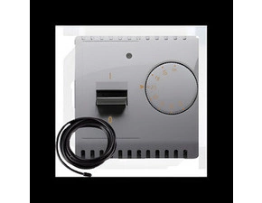 Termostat SIMON BASIC BMRT10ZS.02/21, s vněj. tepl. senz. NTC-03, 16A/230V~, ocelová