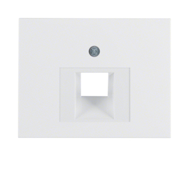 HAG 14077009 Centrální díl pro zásuvku datovou 1x RJ45, šikmá, Berker K.1, bílá, lesk