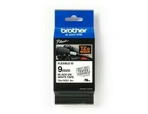 BROTHER TZEFX221 flexibilní bílá/černá 9mm