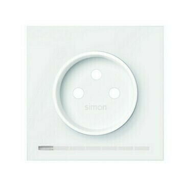 Kryt zásuvky iO, s uzemněním, bílá matná