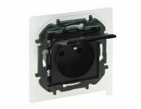 Zásuvka jednonásobná LEGRAND NILOÉ STEP 863536B, 2P+T, IP44, černá