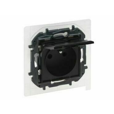 Zásuvka jednonásobná LEGRAND NILOÉ STEP 863536B, 2P+T, IP44, černá