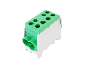 Svorkovnice rozbočovací ELEMAN 1003123 HLAK 35 1/2 M2, 125A, 1pól., AL/CU, IP20, zelená