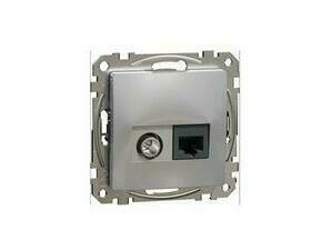 SCHN SDD113469T Sedna D/E - Datová zásuvka RJ45 kat.6 UTP+TV individuální, Aluminium