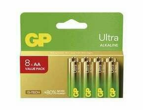 Baterie alkalická GP ULTRA AA (LR6) 8PP value pack