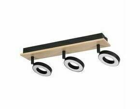 EGLO LED-BALKEN/3 HOLZ/SW/WS 'RIELVES'