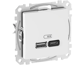 SCHN SDD111404 Sedna D/E - Dvojitá USB A+C nabíječka 3A 45W, Bílá