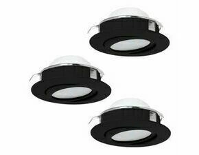 Zápustné svítidlo PINEDA černá O84 mm 3x5,5W EGLO