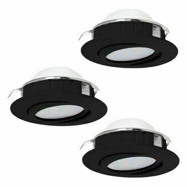 Zápustné svítidlo PINEDA černá O84 mm 3x5,5W EGLO