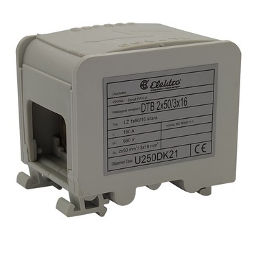 BEČOV U250DK21 Distribuční blok DTB 2x50/3x16 šedý