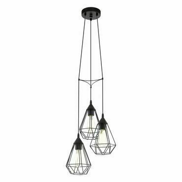 Industriální závěsné svítidlo TARBES černá O310 mm 3X60W EGLO