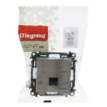 Zásuvka telef. RJ11 LEG 753238 Valena Life béžová