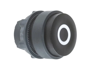 SCHN ZB5AL232 Ovládací hlavice stiskací se symbolem, s přesahem - černá