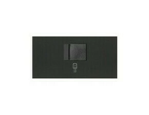 Kryt datové zásuvky SIMON 10000005-238, 1 násobné (mechanismus 1/2), černá matná